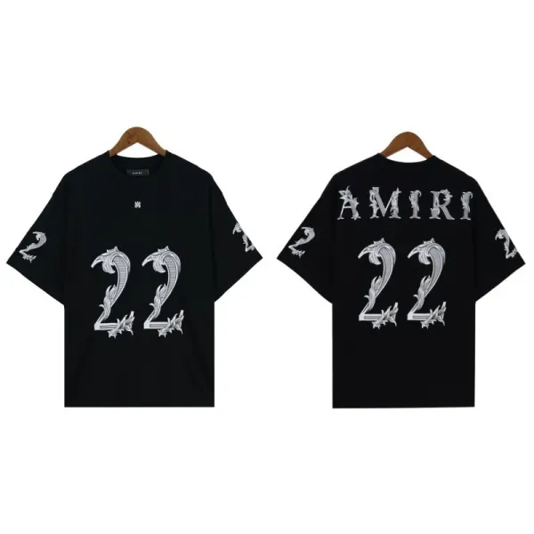 Amiri Script Logo Washed Black T-Shirt - 15