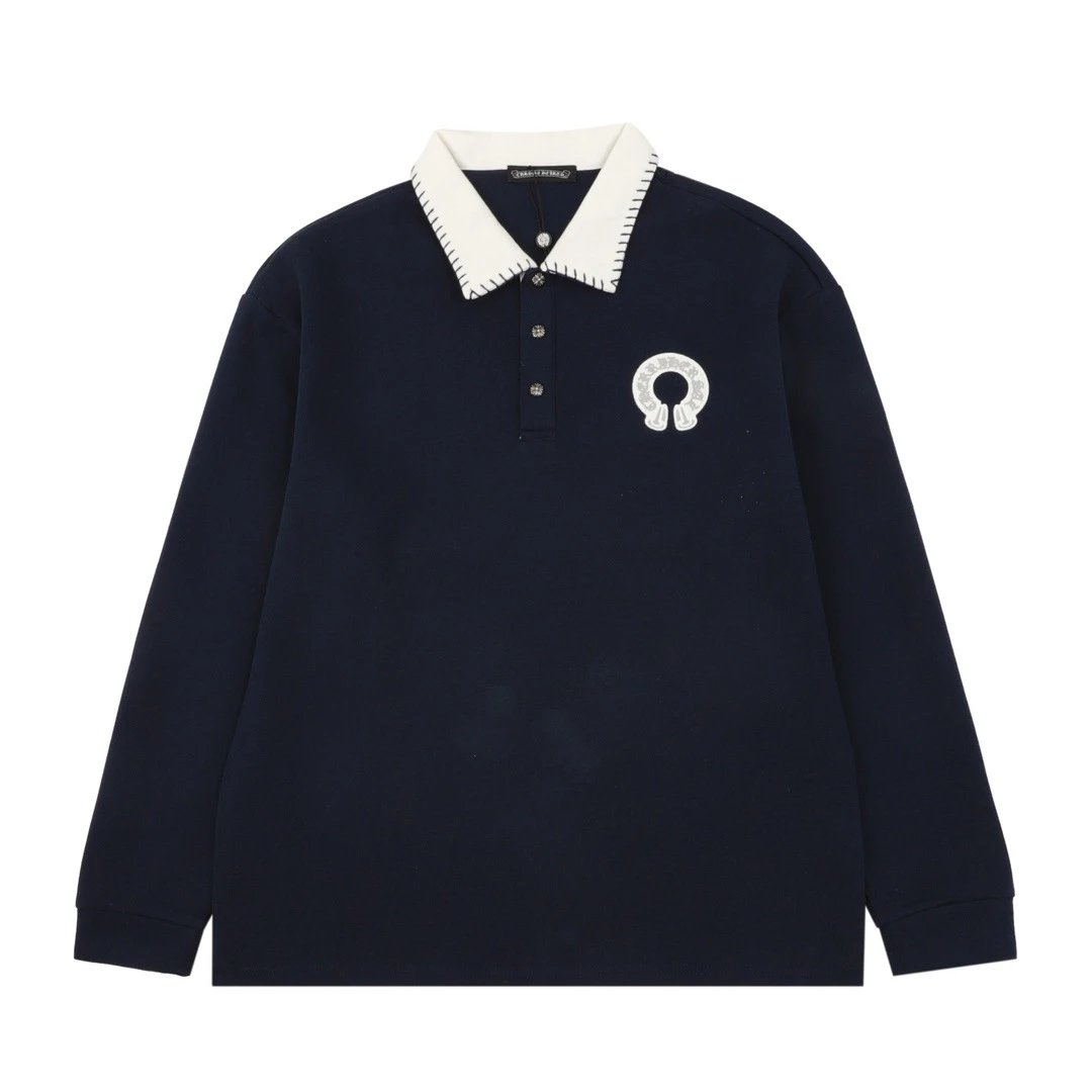 Color Block Polo Shirt Long Sleeve photo 3