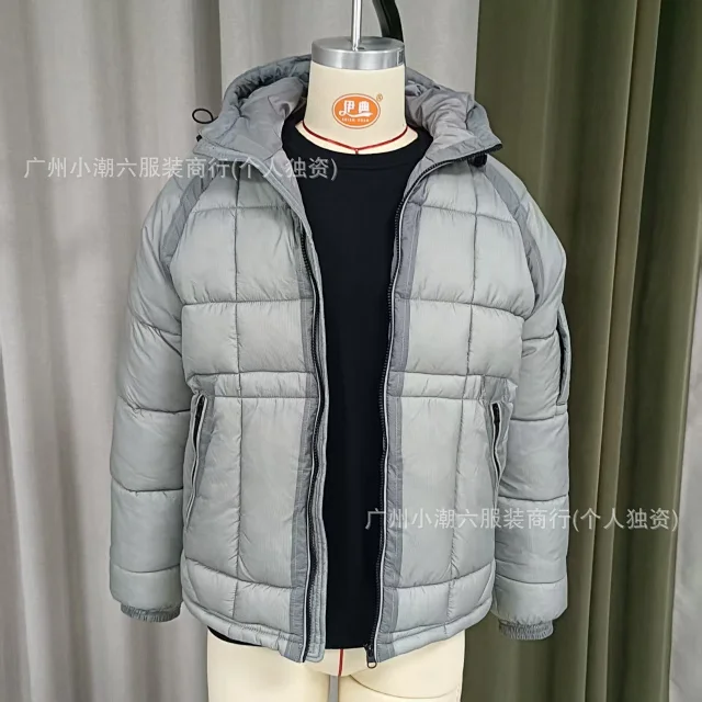 C.P. Company Jackets Hooded quilted padded jacket with sleeve lens detail product detail image 3