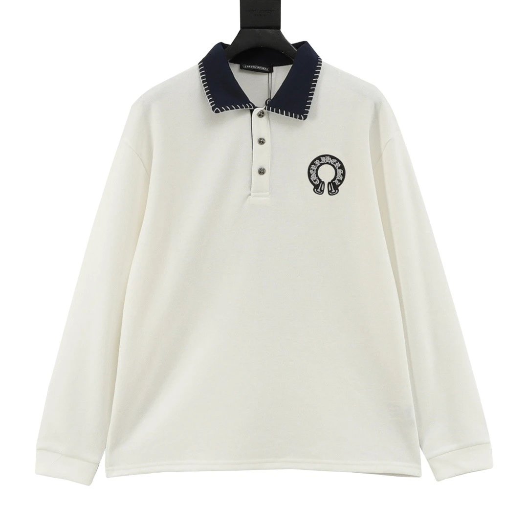 Color Block Polo Shirt Long Sleeve photo 2