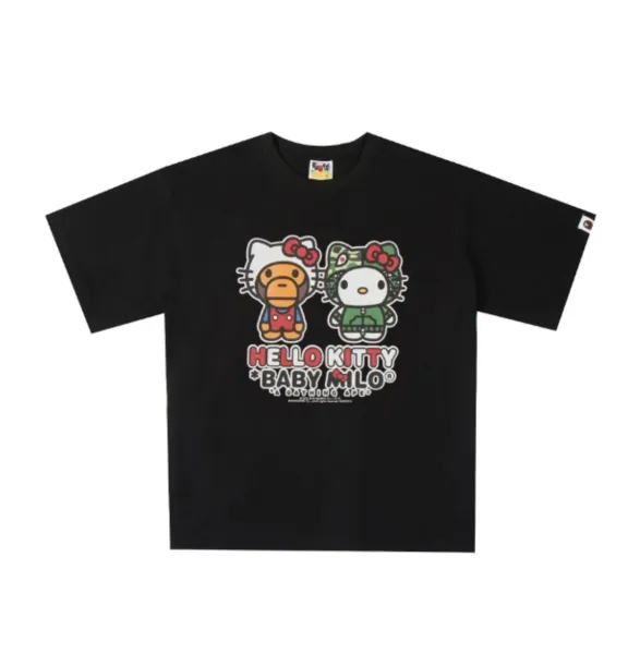 Hello Kitty x A Bathing Ape Baby Milo Black T-Shirt - 1