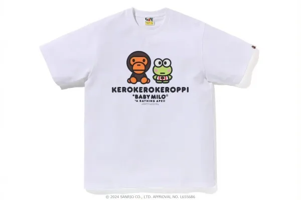 A Bathing Ape x Sanrio Kerokerokeroppi Baby Milo White T-Shirt - 1