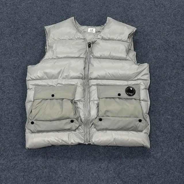 C.P. Company Vests Quilted Lens Pocket Puffer Vest product detail image 5