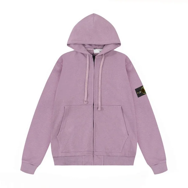 Stone Island Hoodies & Sweatshirts Zip-Up Hooded Sweatshirt with Sleeve Badge product detail image 15