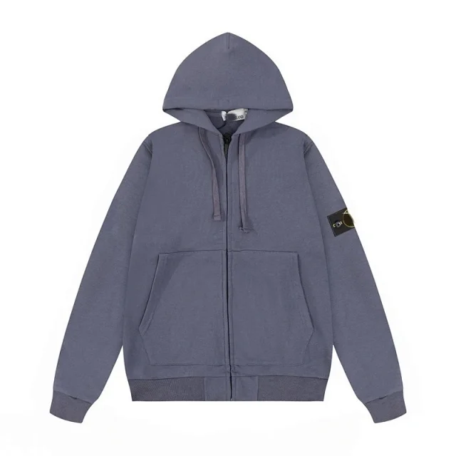 Stone Island Hoodies & Sweatshirts Zip-Up Hooded Sweatshirt with Sleeve Badge product detail image 17