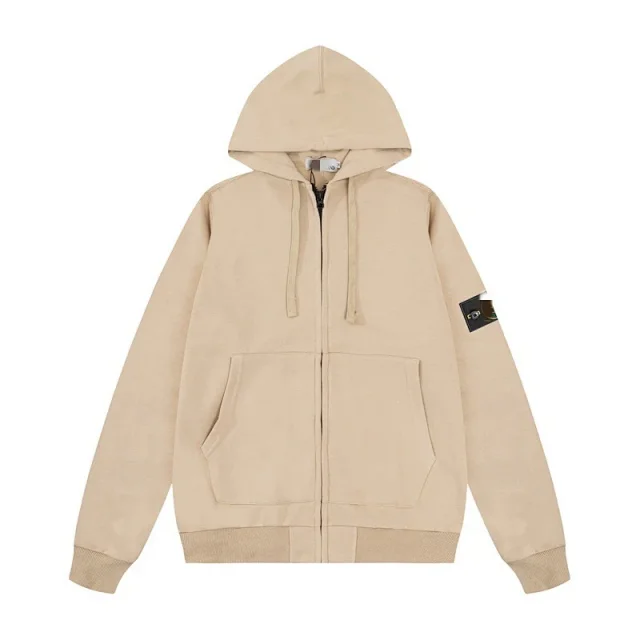 Stone Island Hoodies & Sweatshirts Zip-Up Hooded Sweatshirt with Sleeve Badge product detail image 11