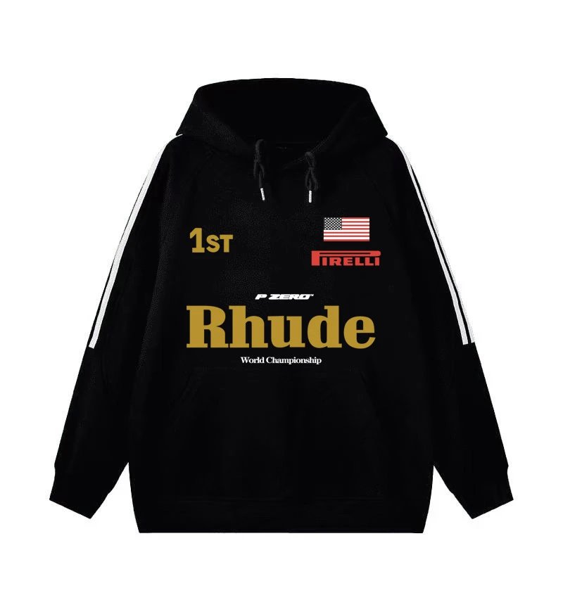 Vintage Racing Striped Hoodie photo 2