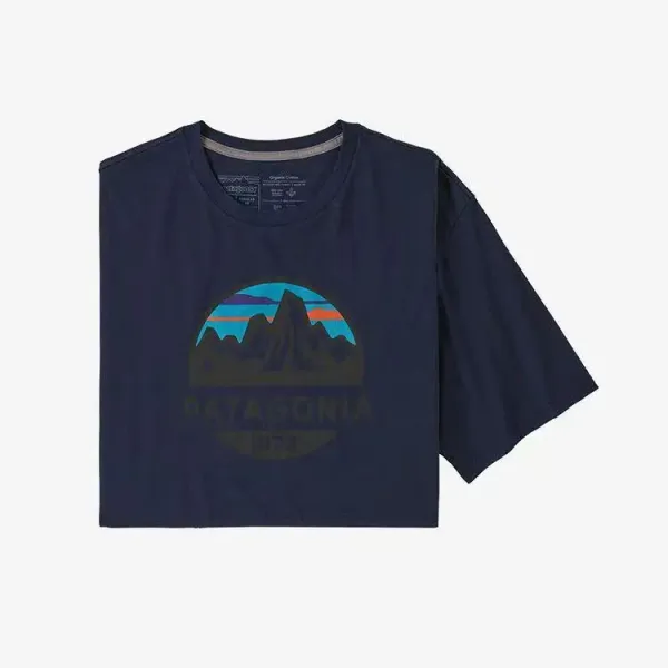 Patagonia Fitz Roy Sunset Graphic T-Shirt Navy - 1