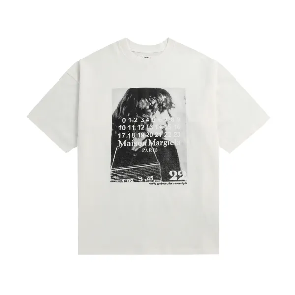 Maison Margiela Tabi Print Black Oversized T-Shirt - 13