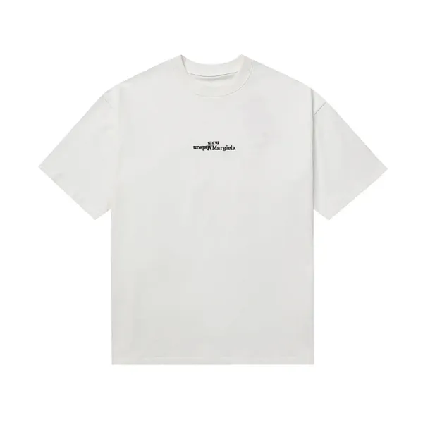 Maison Margiela Tabi Print Black Oversized T-Shirt - 14