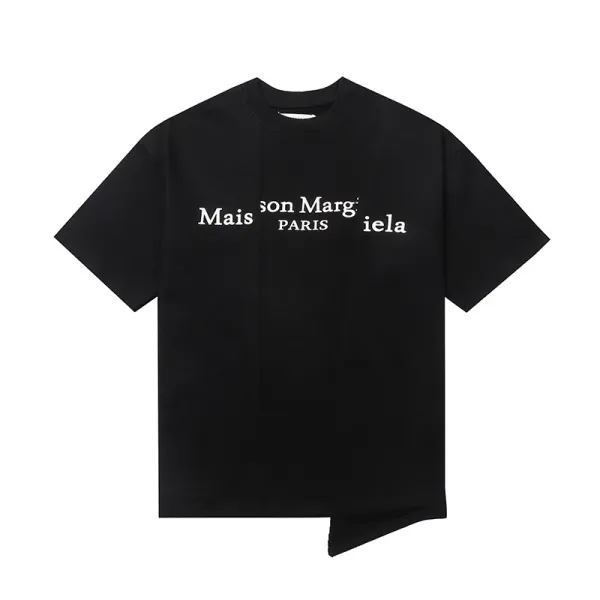 Maison Margiela Tabi Print Black Oversized T-Shirt - 1