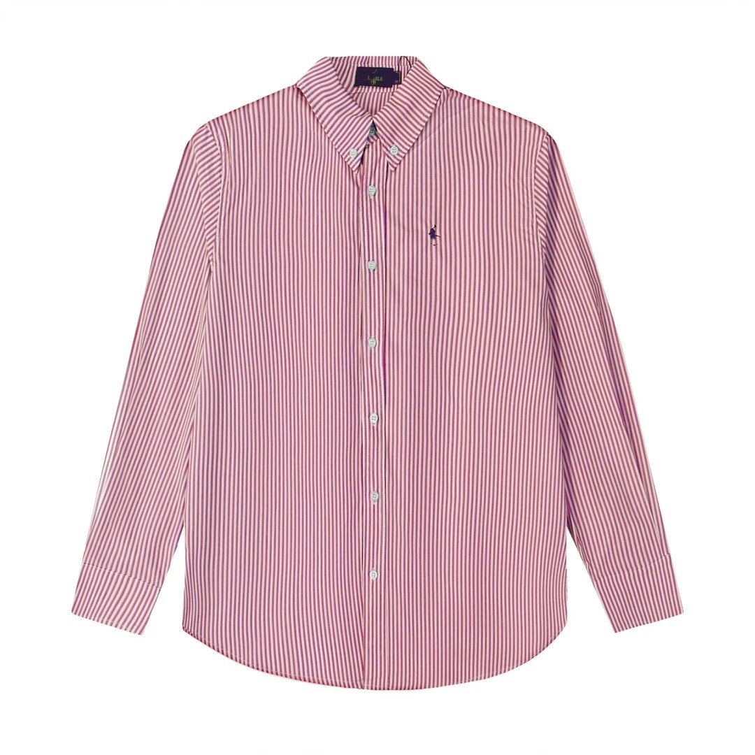 Ralph Lauren Classic Fit Striped Shirt Pink and White Shirt - 12