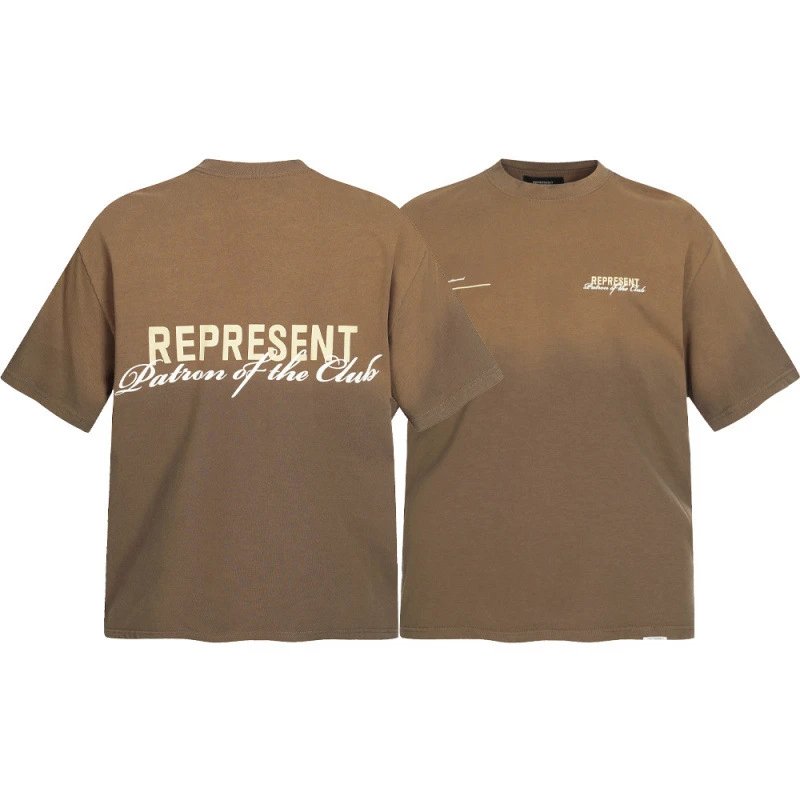 Represent Graphic Print Black Brown Gray Streetwear T-Shirts