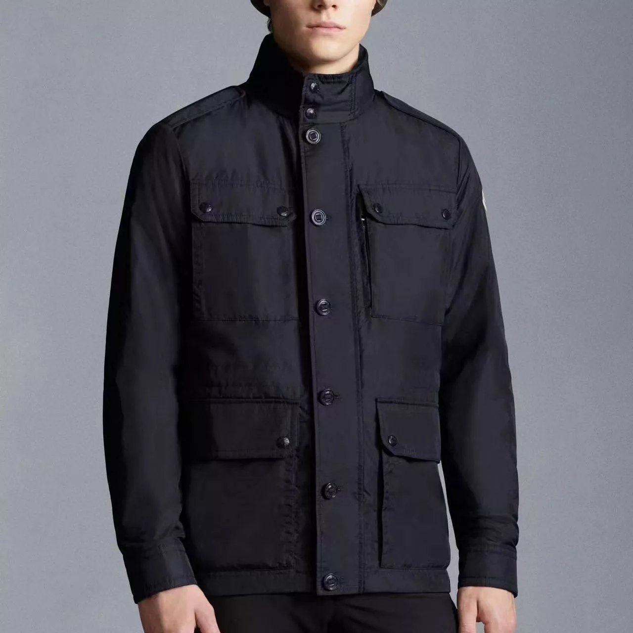 蒙口男士夹克重工多袋隐藏帽M家防风外套原版代发工装夹克