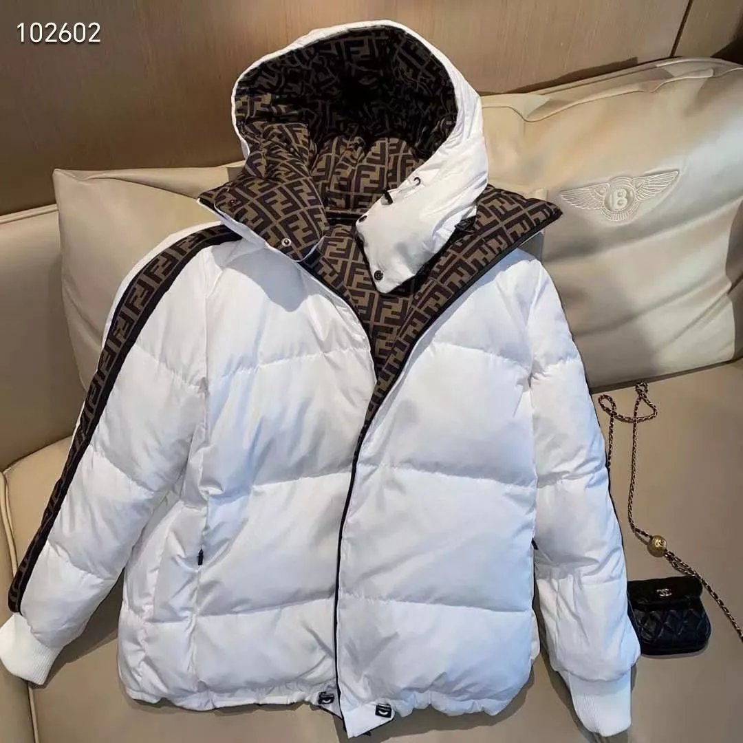FE*DI 23 new trendy brand hooded reversible thickened down jacket