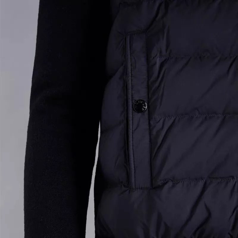 Monler 2023 new style double standard hooded down zipper jacket m letter down knitted splicing 4