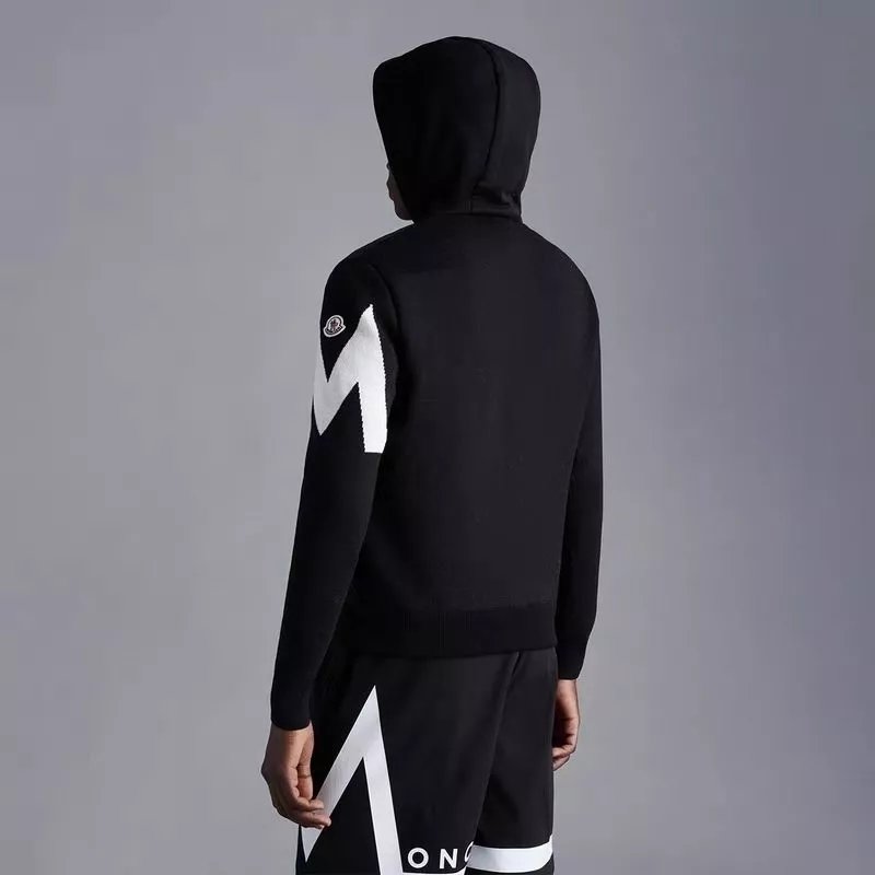 Monler 2023 new style double standard hooded down zipper jacket m letter down knitted splicing 3