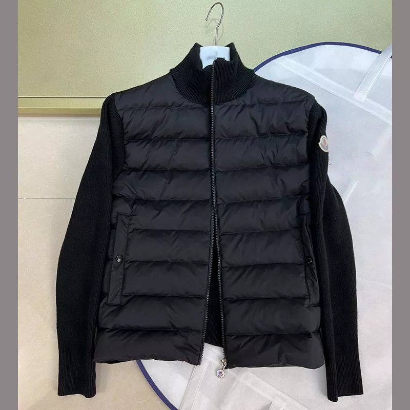秋上新男装立领针织拼接羽绒服外套蒙家休闲百搭两侧字母外穿上衣NFC SCAN 8