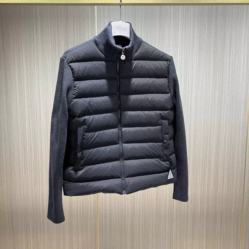 秋上新男装立领针织拼接羽绒服外套蒙家休闲百搭两侧字母外穿上衣NFC SCAN 3