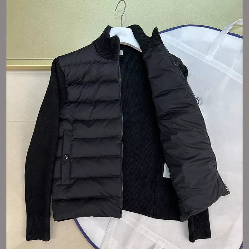 秋上新男装立领针织拼接羽绒服外套蒙家休闲百搭两侧字母外穿上衣NFC SCAN 9