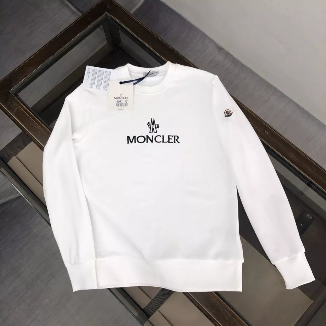 Monler new mens sweatshirt longsleeved round neck terry embroidered pullover sweatshirt 2