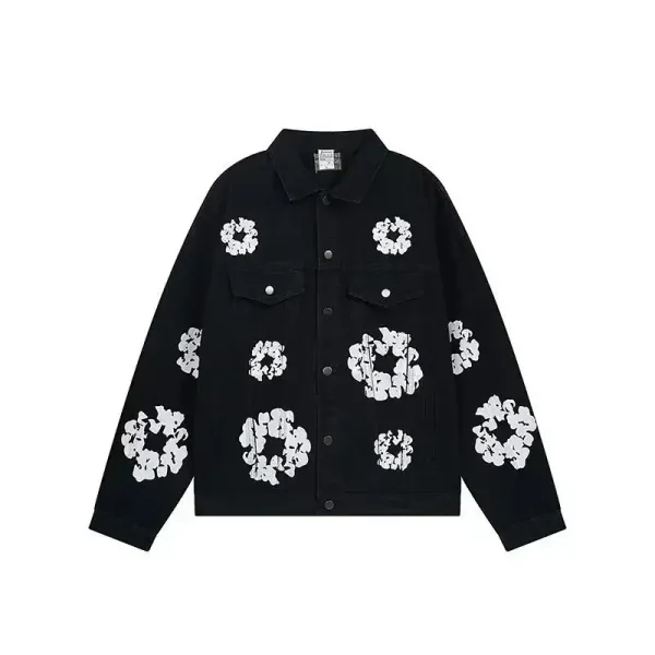 Dior Oblique Floral Print Hoodie Sweatpants Denim Jacket Jeans Shorts Set - 19