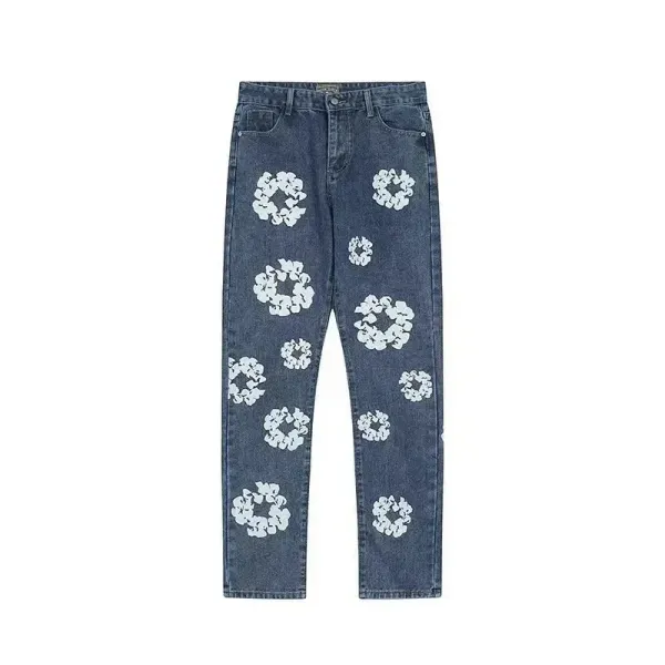 Dior Oblique Floral Print Hoodie Sweatpants Denim Jacket Jeans Shorts Set - 28