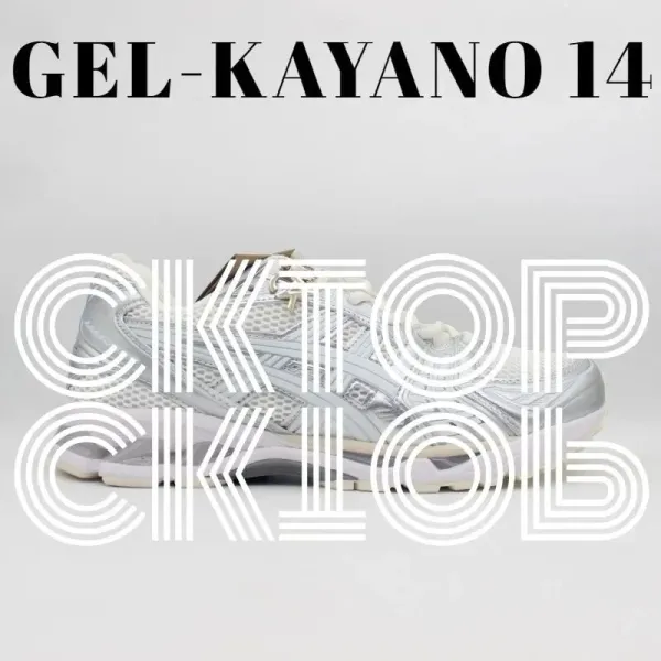Asics Gel-Kayano 14 Silver White Running Shoes - 1