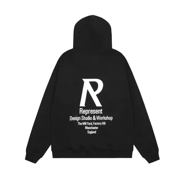 Represent Design Studio & Workshop Black Hoodie - 1