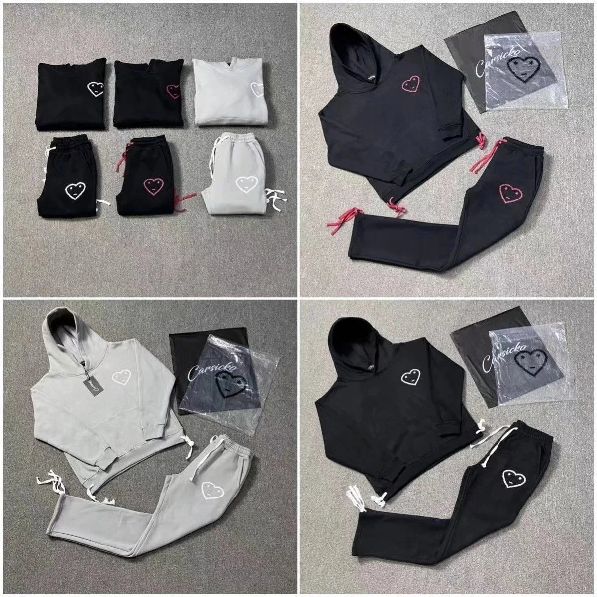 C Heart Print Casual Set: findsindex.com