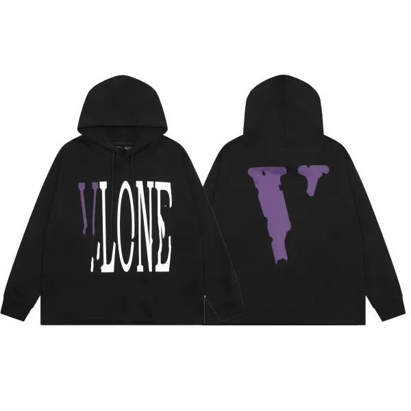 Vlone Classic VLONE Logo Hoodie Black White Beige Gray - 4