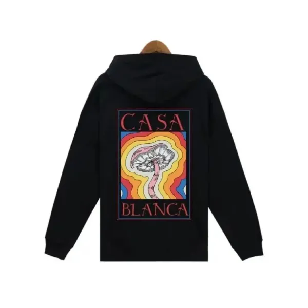 Casa Blanca Psychedelic Mushroom Hoodie Black - 1