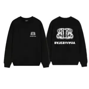 Balenciaga BB Logo Black Hoodie - 1