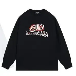 Balenciaga BB Logo Long-Sleeve T-Shirt Black - 1