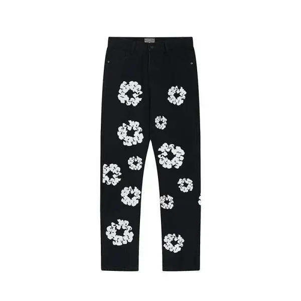 Dior Oblique Floral Print Hoodie Sweatpants Denim Jacket Jeans Shorts Set - 27