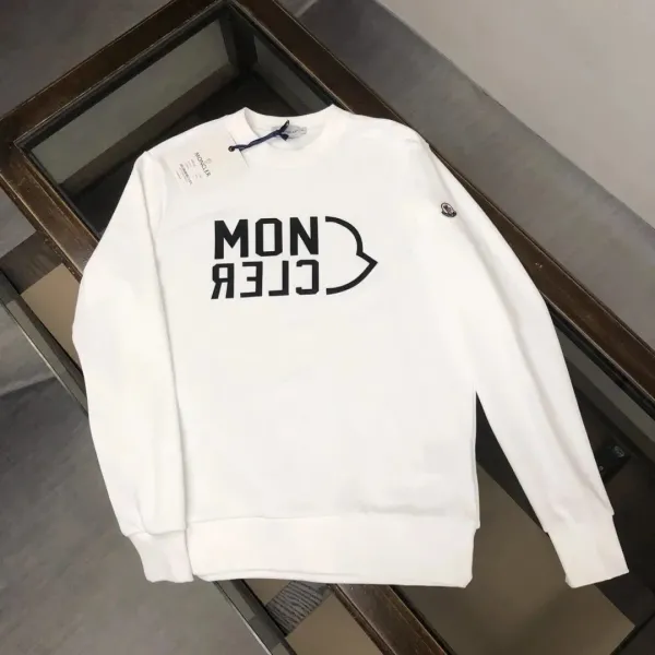 Moncler Moncler Logo Print White Hoodie - 1