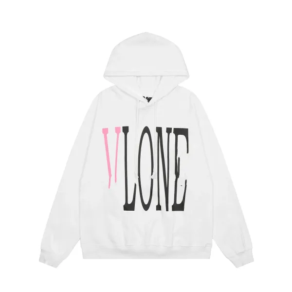 Vlone Classic VLONE Logo Hoodie Black White Beige Gray - 21