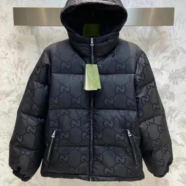 Gucci GG Monogram Down Jacket Black - 1