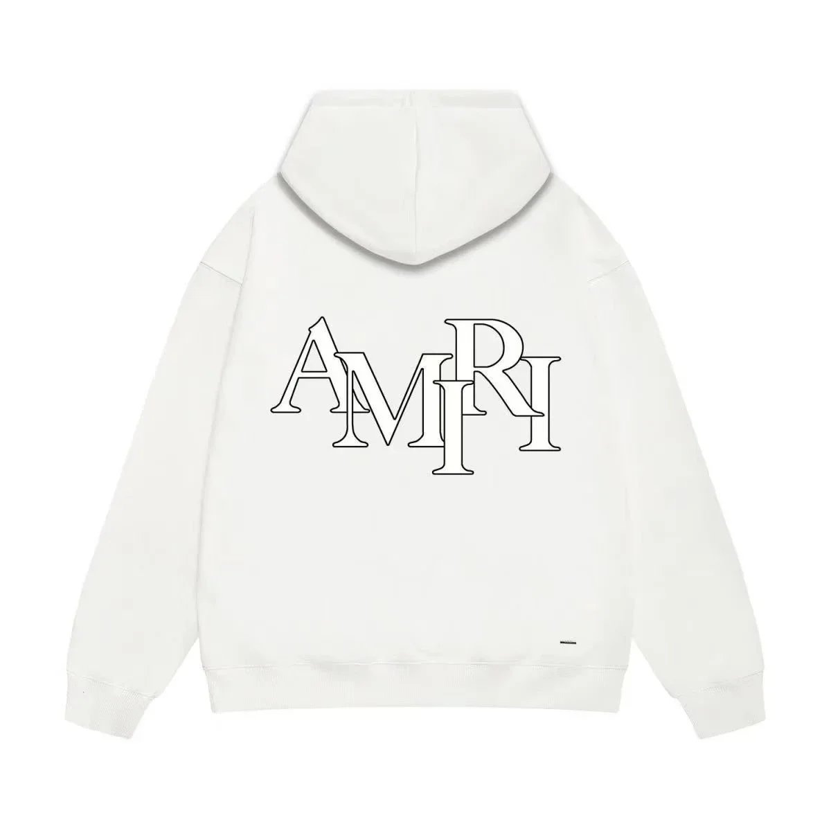 Amiri Logo Embroidered Beige Hoodie - 9