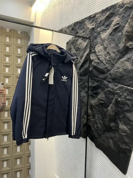 Adidas Originals Windbreaker Jacket Navy Blue Outerwear - 1
