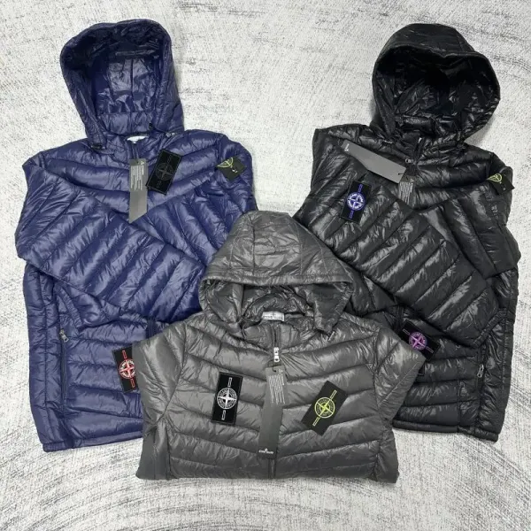 Stone Island Ghost Down Vest Beige Outerwear - 10