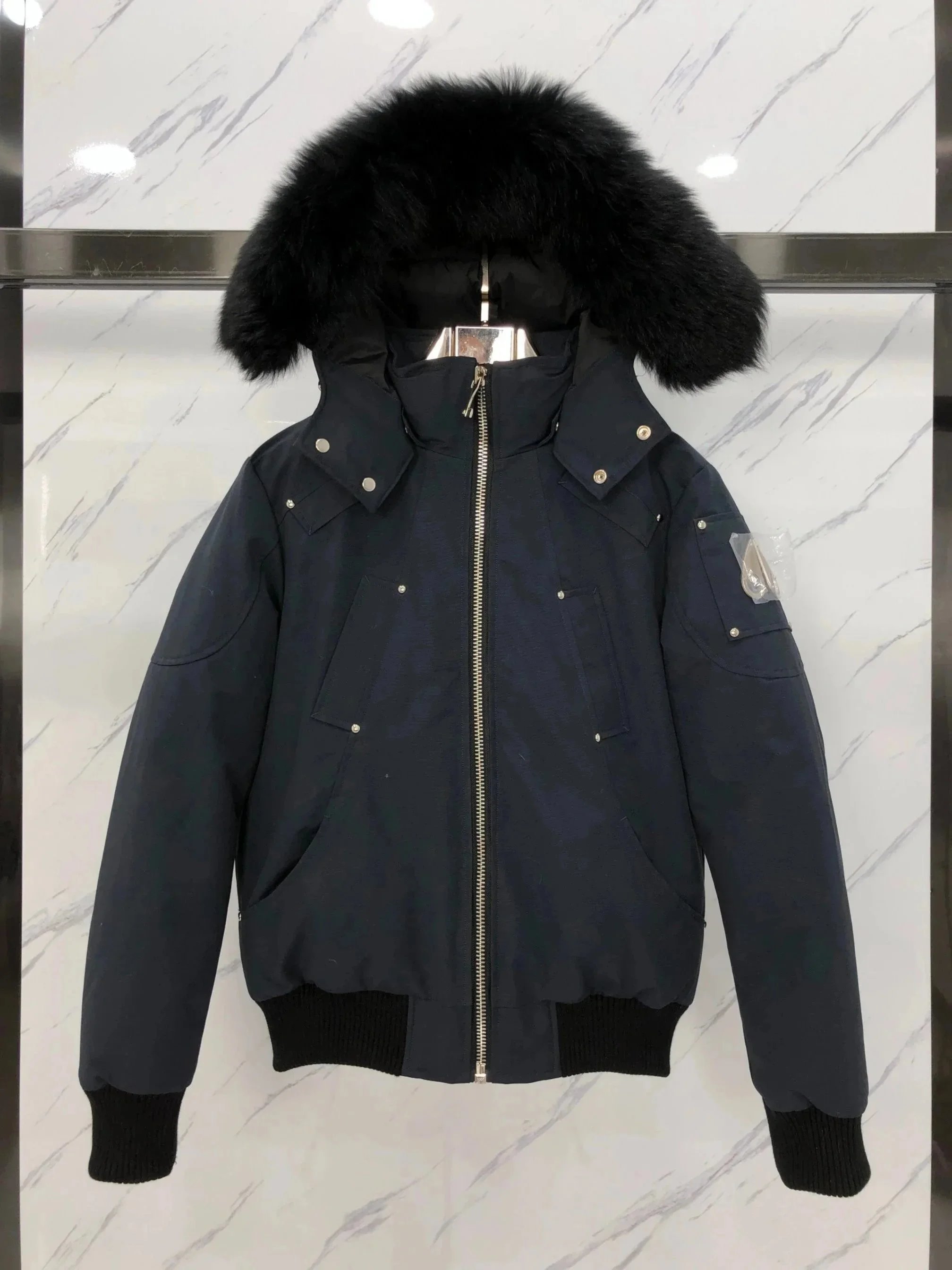 Moncler Maya Down Jacket White with Fur Trim - 4