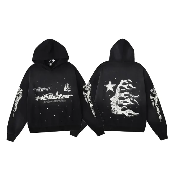 Hellstar Faith to Paradise Black Graphic Hoodie - 1