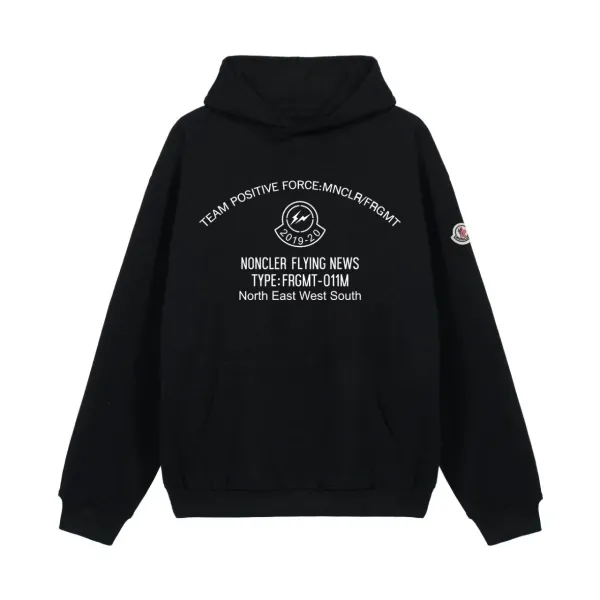 Moncler Genius x Fragment Design Team Positive Force Black Hoodie - 1