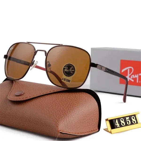 Ray-Ban Aviator E-15 Lenses Amber Brown Sunglasses - 1