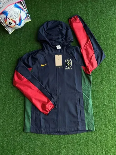 Nike Brazil National Team Windbreaker Navy Red Green Jacket - 1