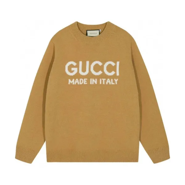 Gucci Made In Italy Knit Sweater Beige - 1