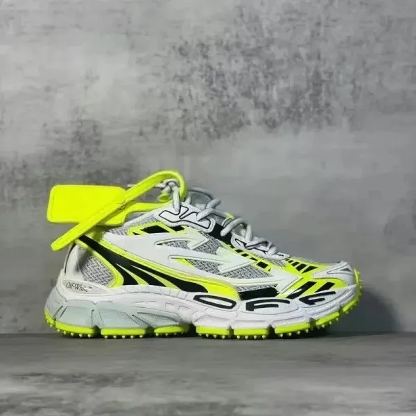 Off-White x Asics Gel-NYC Neon Yellow Sneakers - 1