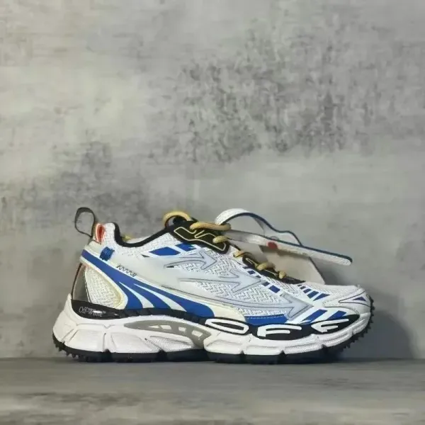 Off-White x Asics Gel-Kayano 14 White Blue Chunky Sneakers - 1