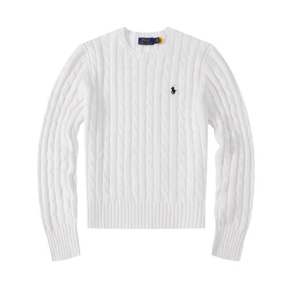 Ralph Lauren Cable Knit Half-Zip Sweater Navy - 10
